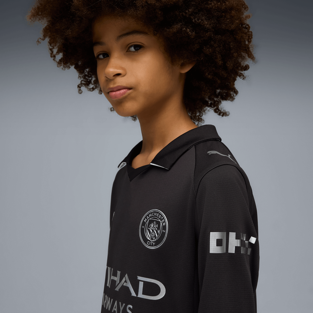 Kids' Manchester City Away Long Sleeve Jersey 2025/26