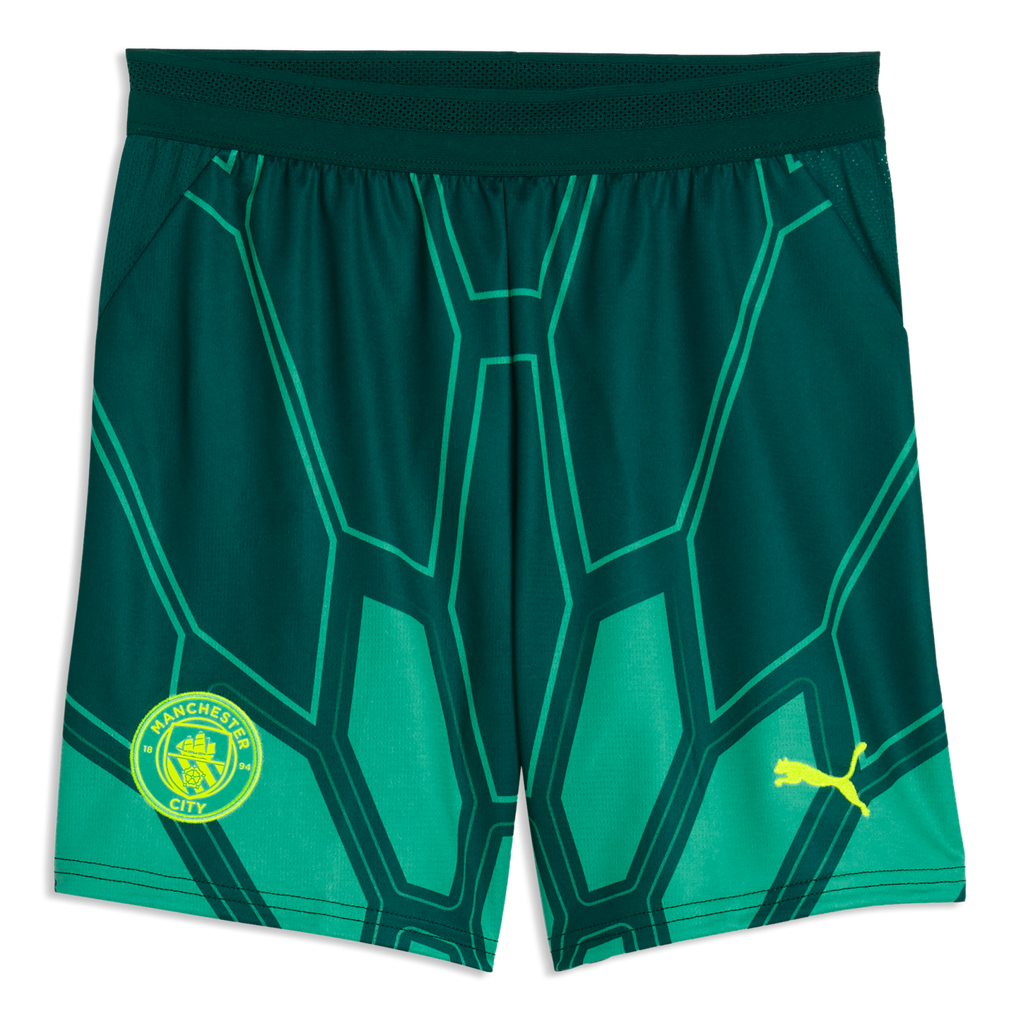 Manchester City Goalkeeper Shorts 2026/27 With #25 - Vibrant Green-Varsity Green