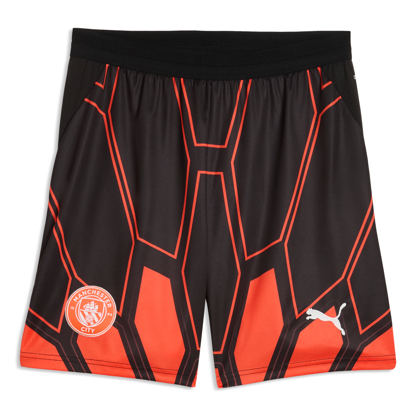 Kids' Manchester City Goalkeeper Shorts 2026/27 With #25 - Vibrant Green-Varsity Green