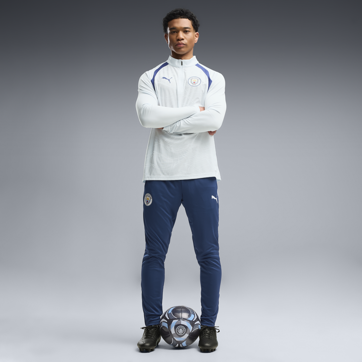 Manchester City Training 1/4 Zip Top 2026/27 - Dewdrop-Blue Jewel