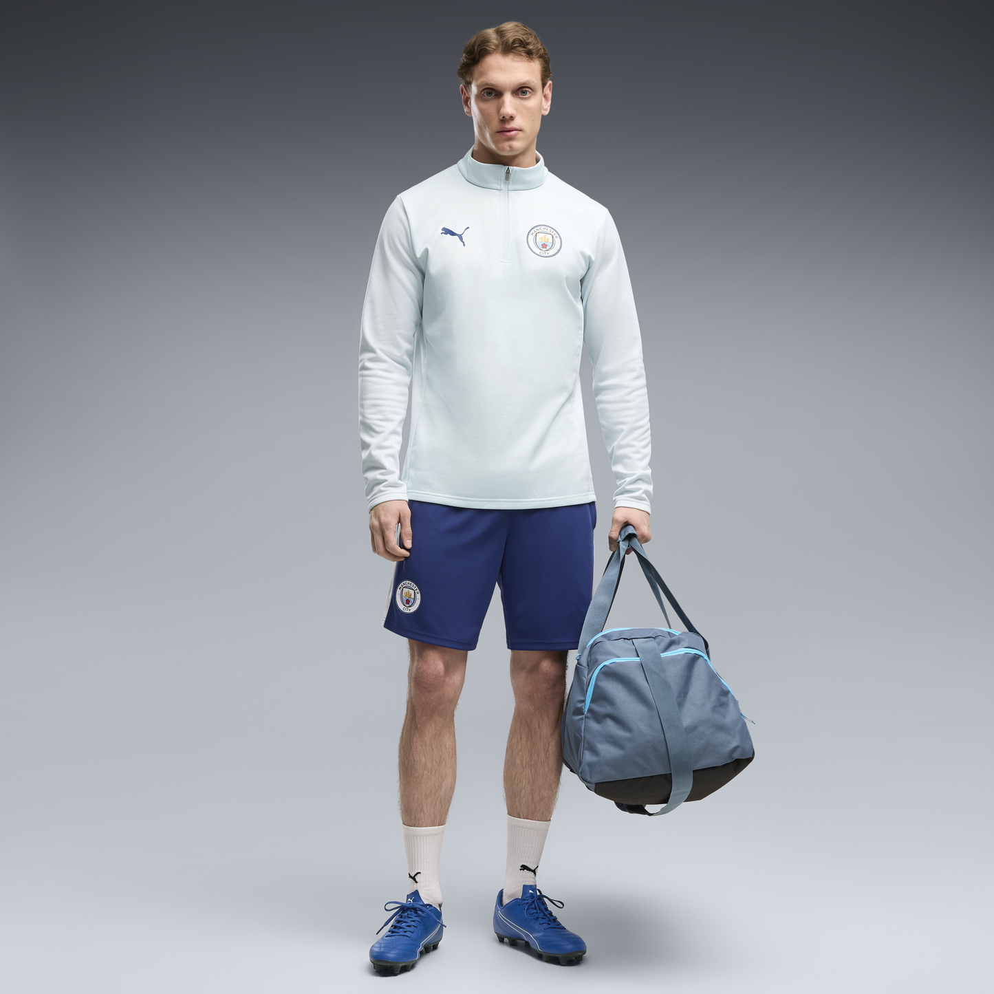 Manchester City Training Warm Top 2026/27 - Dewdrop-Blue Jewel