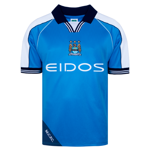 Kids' Manchester City 2000 Home Retro Shirt