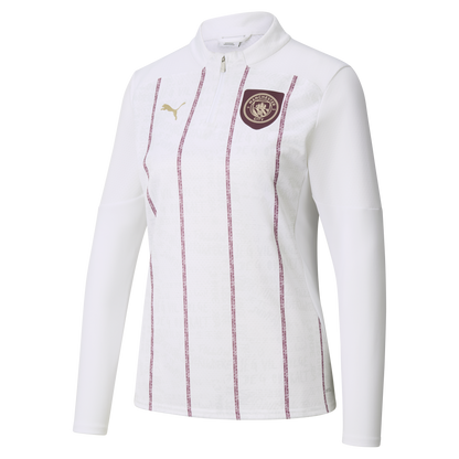 Women's Manchester City Pre-Match 1/4 Zip Top - white