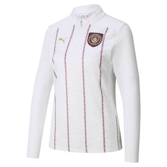 Women's Manchester City Pre-Match 1/4 Zip Top - white