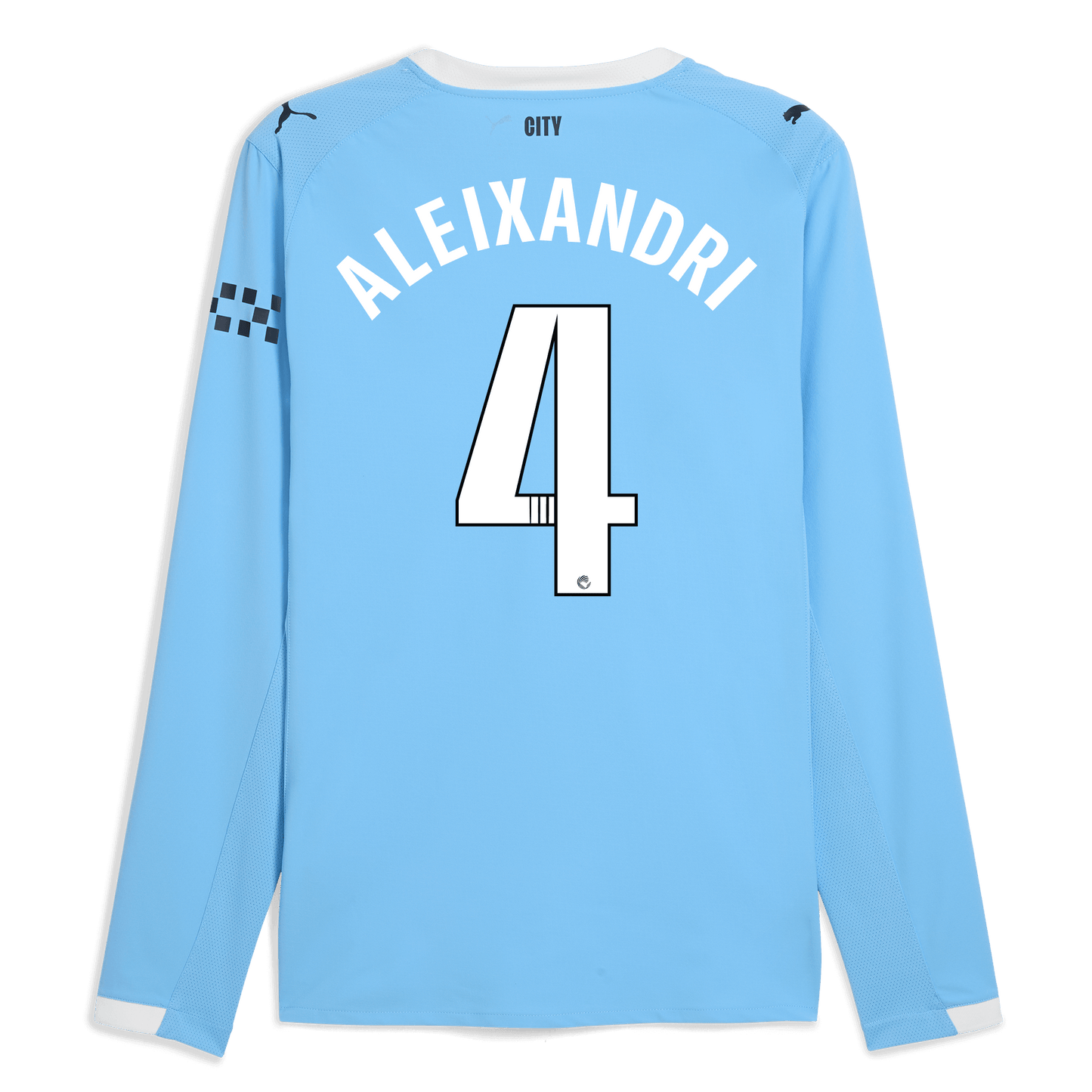 Manchester City Home Authentic Jersey 2025/26 Long Sleeve With ALEIXANDRI 4 Printing