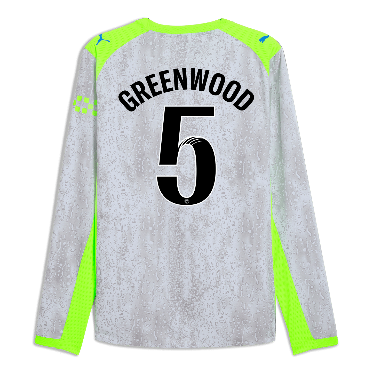Manchester City Third Authentic Jersey 2025/26 Long Sleeve With GREENWOOD 5 Printing