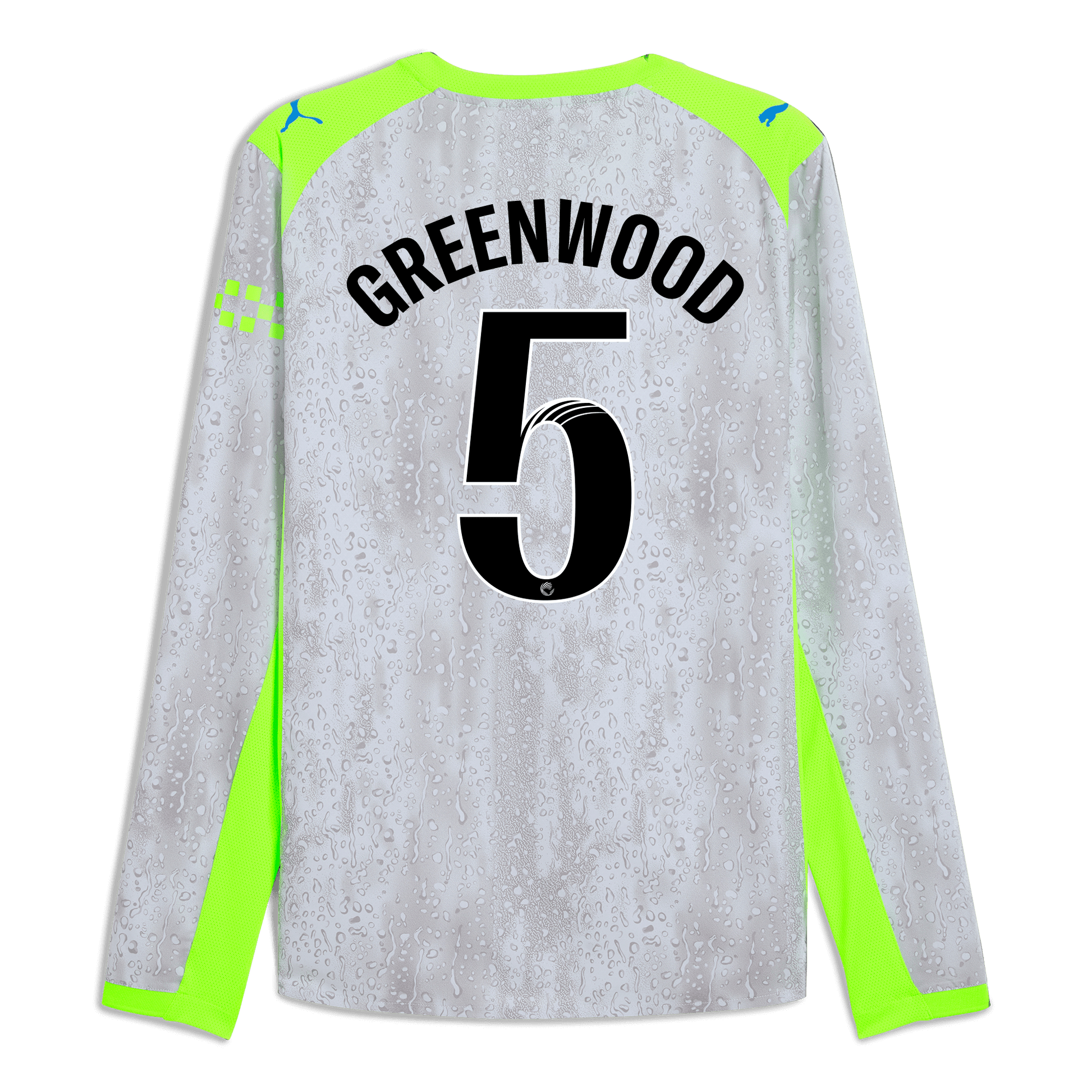 Manchester City Third Authentic Jersey 2025/26 Long Sleeve With GREENWOOD 5 Printing