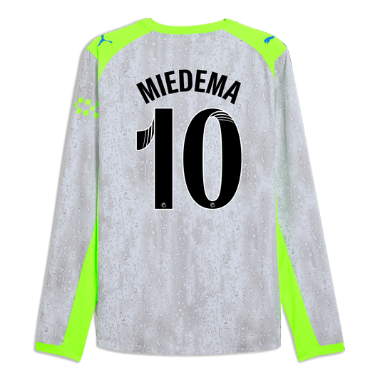 Manchester City Third Authentic Jersey 2025/26 Long Sleeve With MIEDEMA 10 Printing