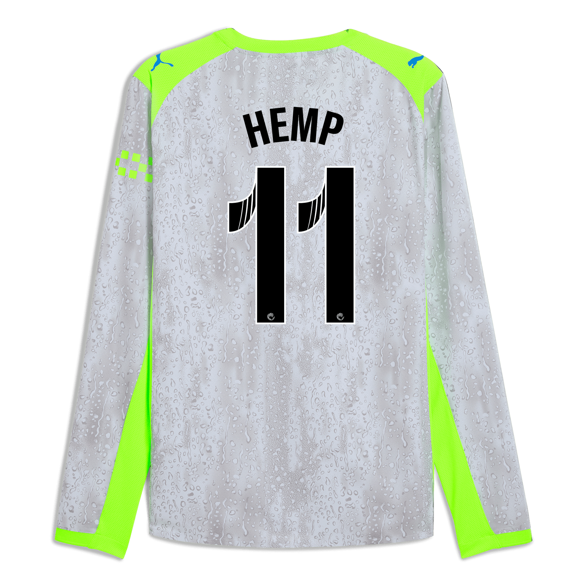 Manchester City Third Authentic Jersey 2025/26 Long Sleeve With HEMP 11 Printing