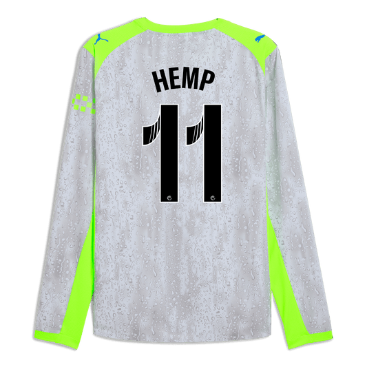 Manchester City Third Authentic Jersey 2025/26 Long Sleeve With HEMP 11 Printing