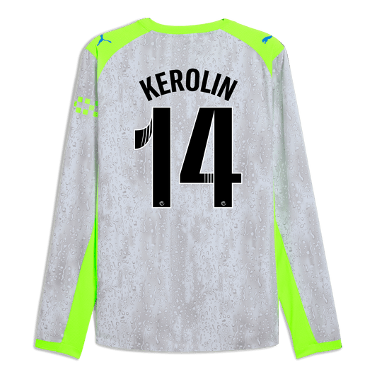 Manchester City Third Authentic Jersey 2025/26 Long Sleeve With KEROLIN 14 Printing