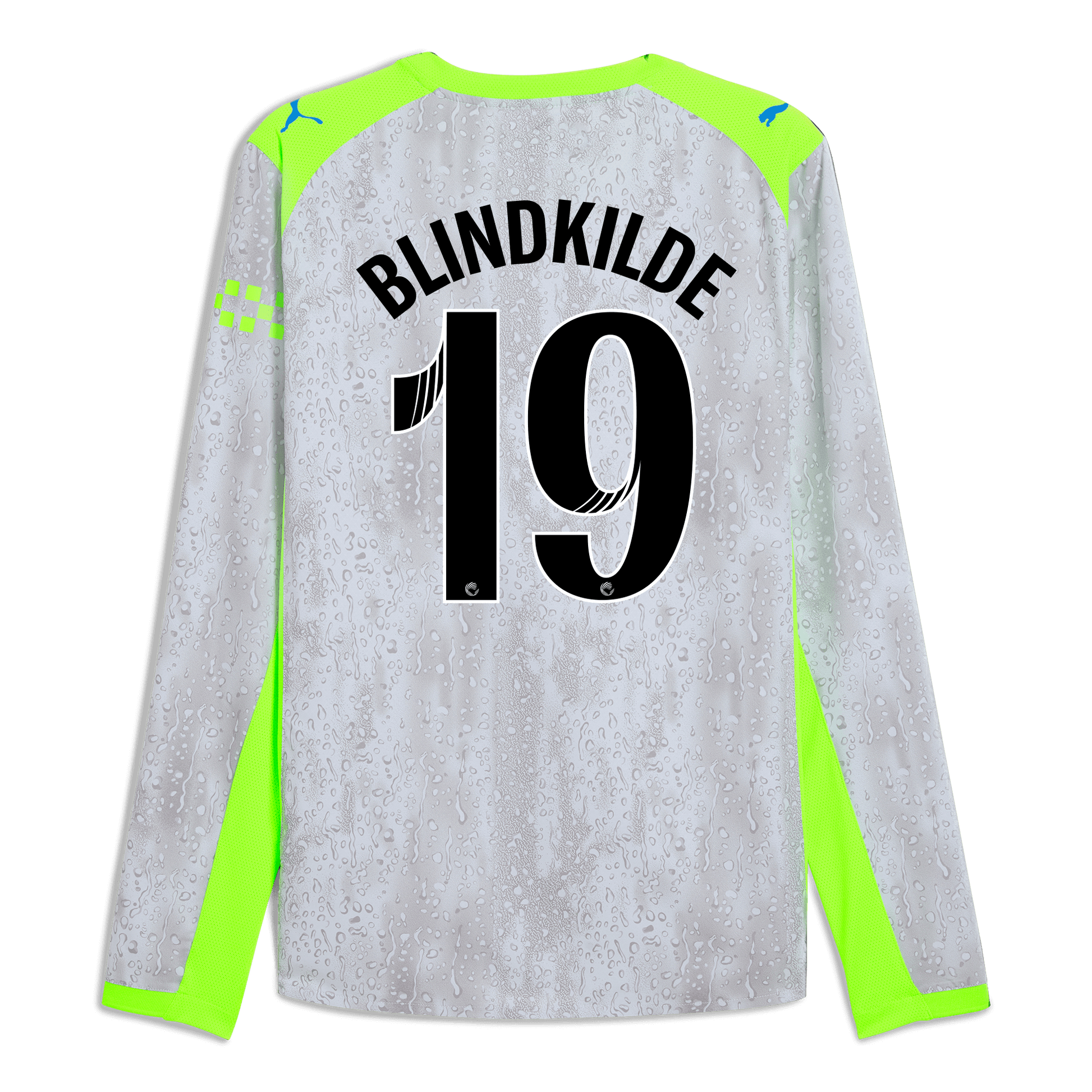 Manchester City Third Authentic Jersey 2025/26 Long Sleeve With BLINDKILDE 19 Printing