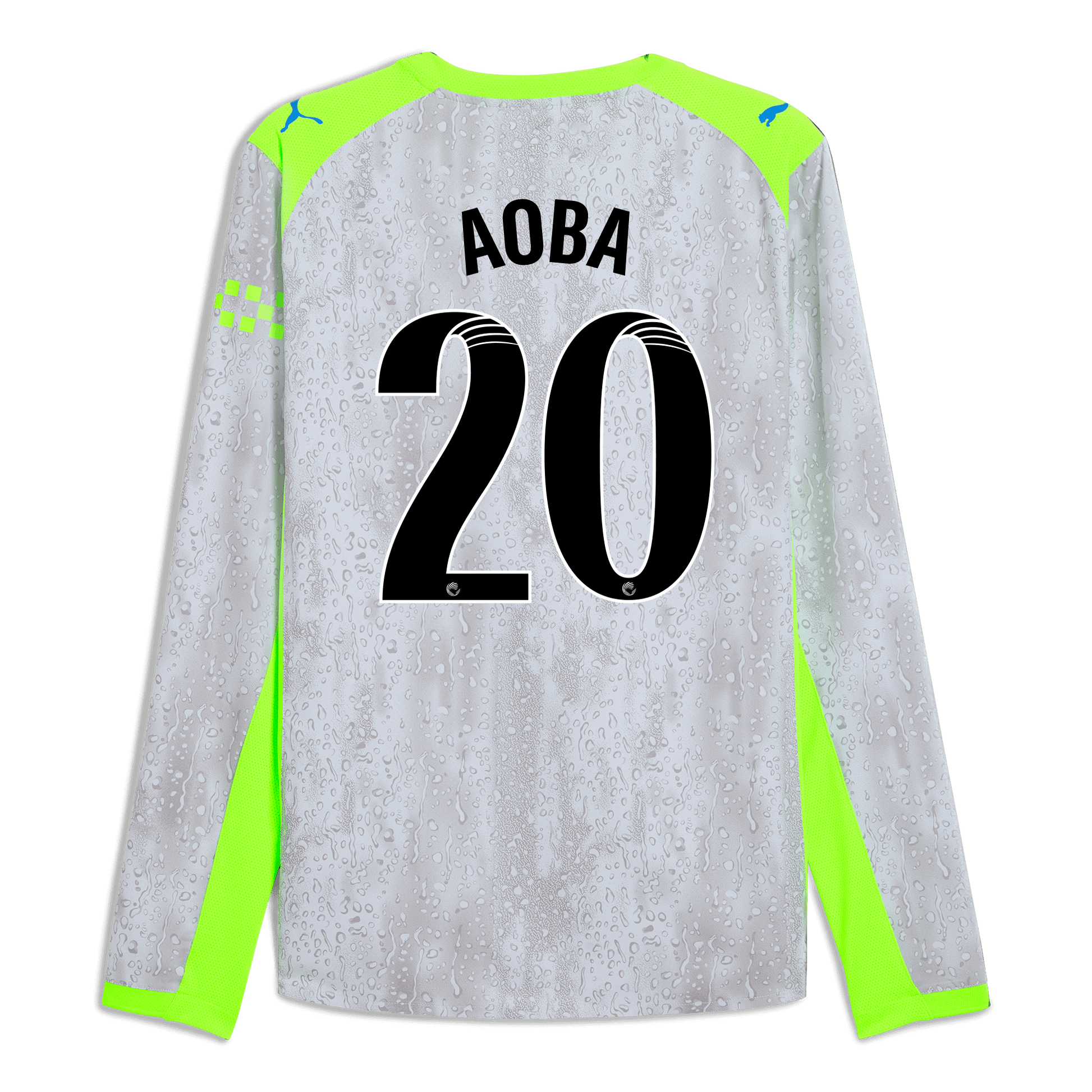 Manchester City Third Authentic Jersey 2025/26 Long Sleeve With AOBA 20 Printing