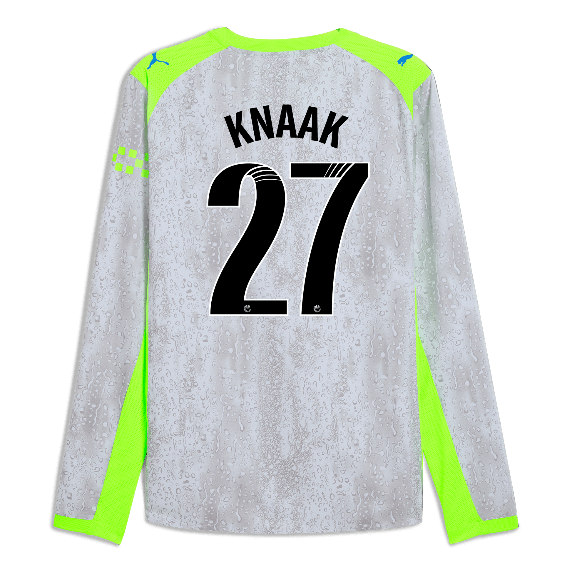 Manchester City Third Authentic Jersey 2025/26 Long Sleeve With KNAAK 27 Printing
