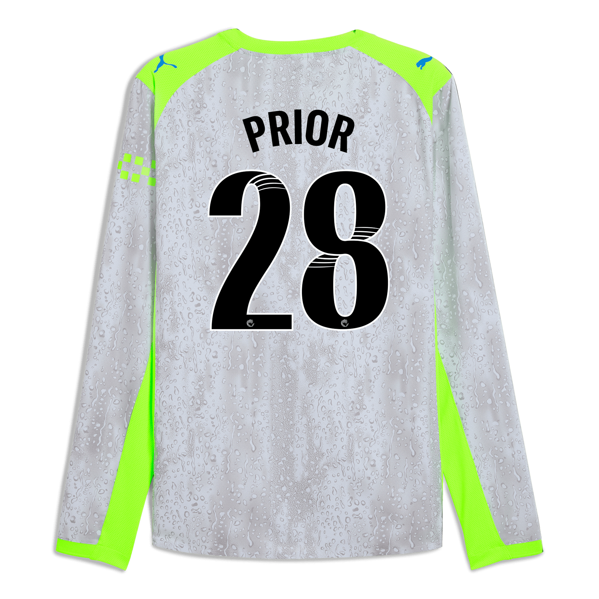 Manchester City Third Authentic Jersey 2025/26 Long Sleeve With PRIOR 28 Printing