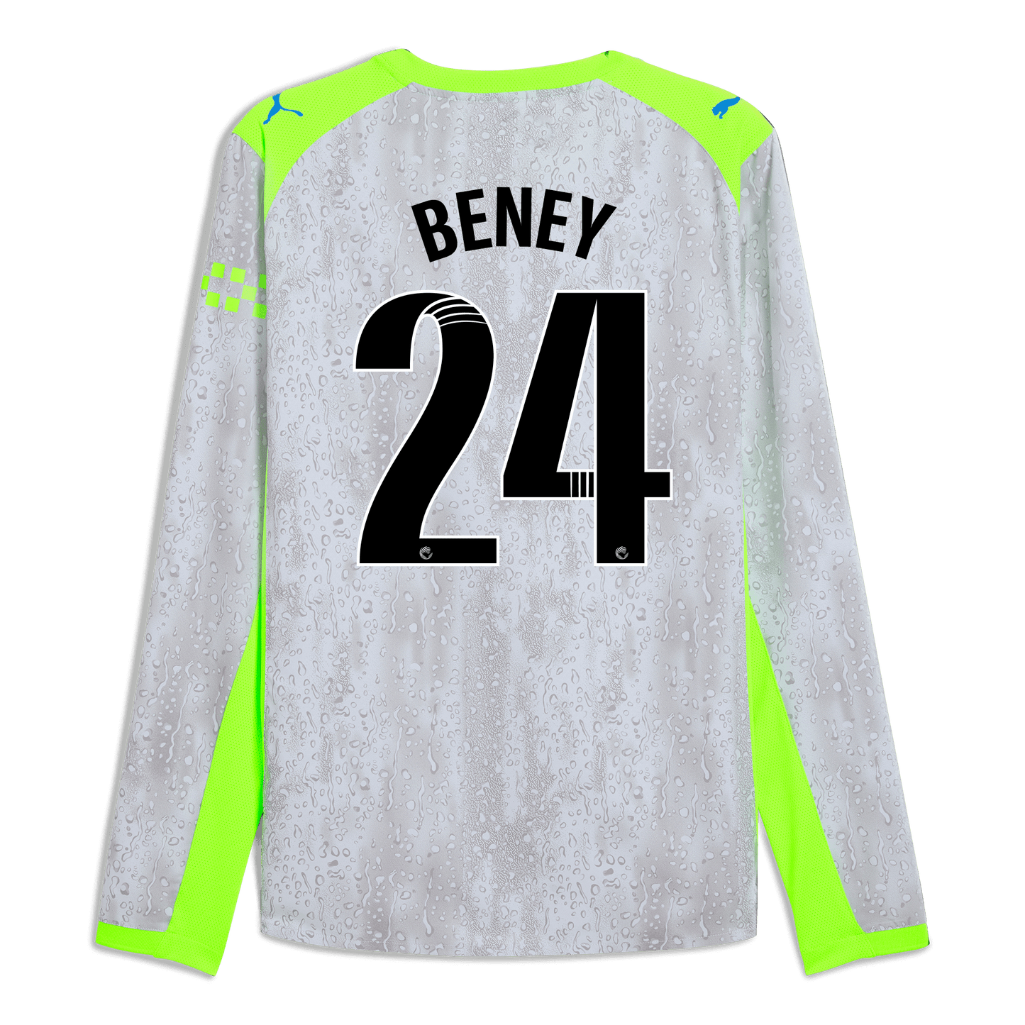 Manchester City Third Authentic Jersey 2025/26 Long Sleeve With BENEY 24 Printing