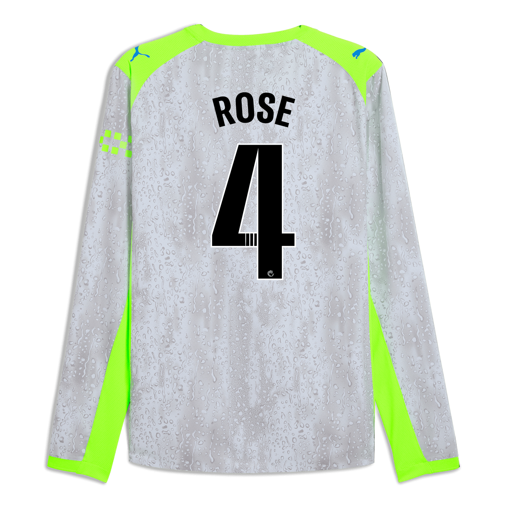 Manchester City Third Authentic Jersey 2025/26 Long Sleeve With ROSE 4 Printing