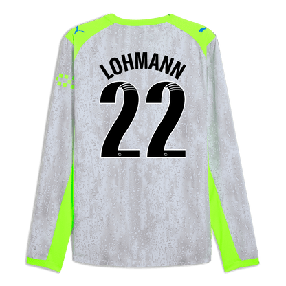 Manchester City Third Authentic Jersey 2025/26 Long Sleeve With LOHMANN 22 Printing