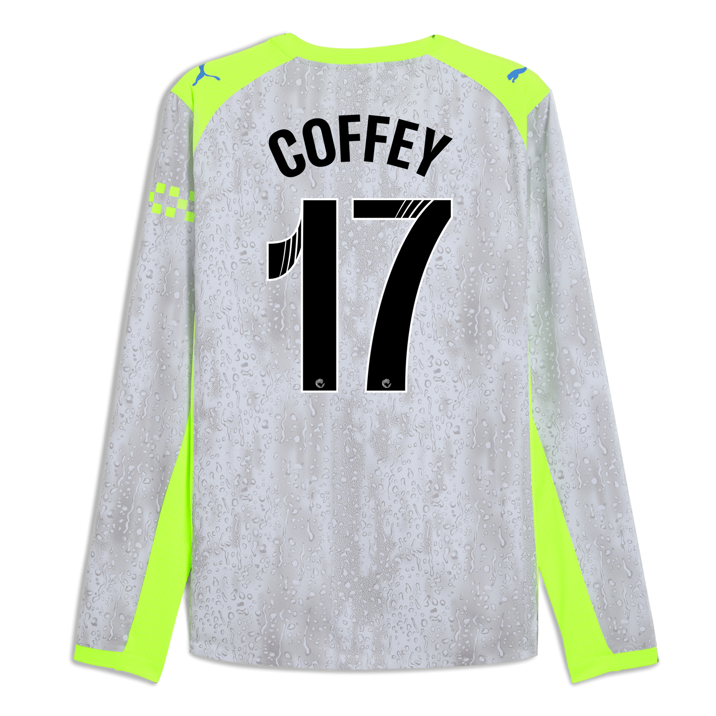 Manchester City Third Authentic Jersey 2025/26 Long Sleeve With COFFEY 17 Printing