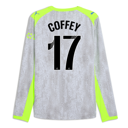 Manchester City Third Authentic Jersey 2025/26 Long Sleeve With COFFEY 17 Printing