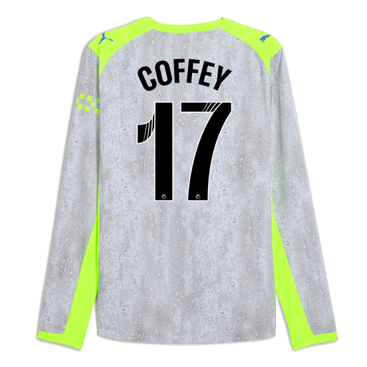 Manchester City Third Authentic Jersey 2025/26 Long Sleeve With COFFEY 17 Printing