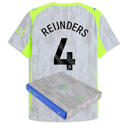 Manchester City Third Authentic Jersey 2025/26 With REIJNDERS 4 Printing in Gift Box - blue