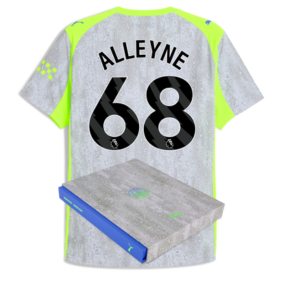 Manchester City Third Authentic Jersey 2025/26 With ALLEYNE 68 Printing in Gift Box - blue