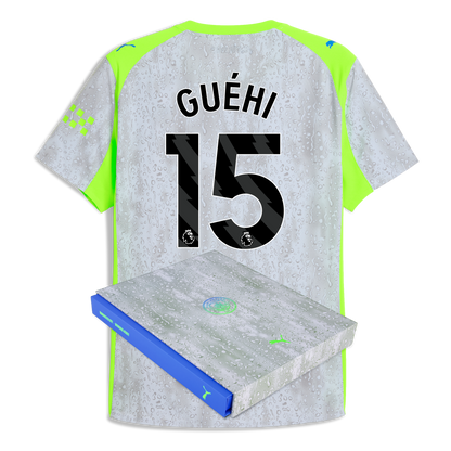 Manchester City Third Authentic Jersey 2025/26 With GUÉHI 15 Printing in Gift Box - blue