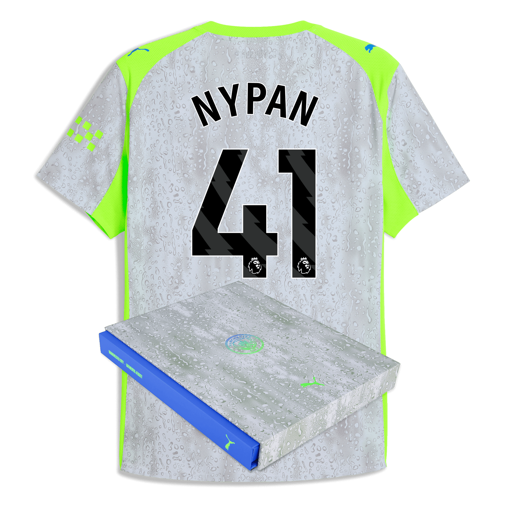 Manchester City Third Authentic Jersey 2025/26 With NYPAN 41 Printing in Gift Box - blue
