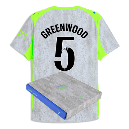 Manchester City Third Authentic Jersey 2025/26 With GREENWOOD 5 Printing in Gift Box