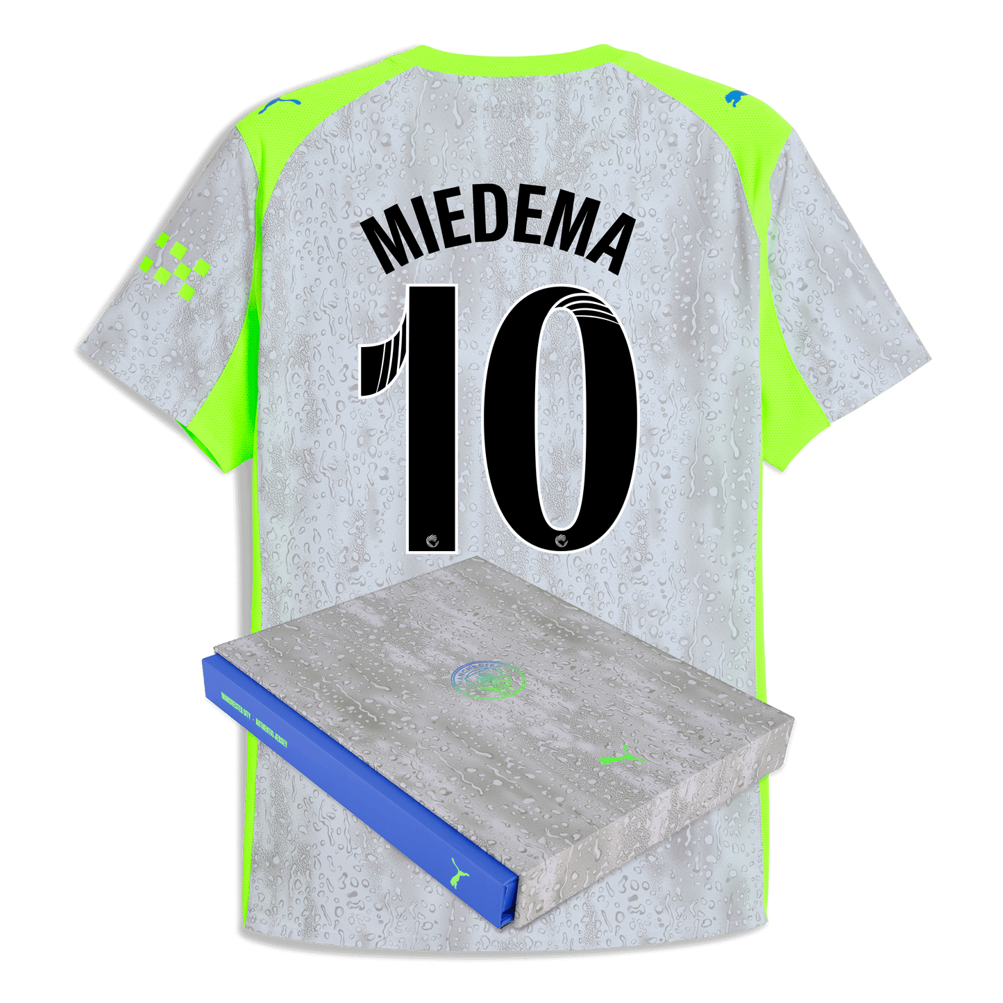 Manchester City Third Authentic Jersey 2025/26 With MIEDEMA 10 Printing in Gift Box