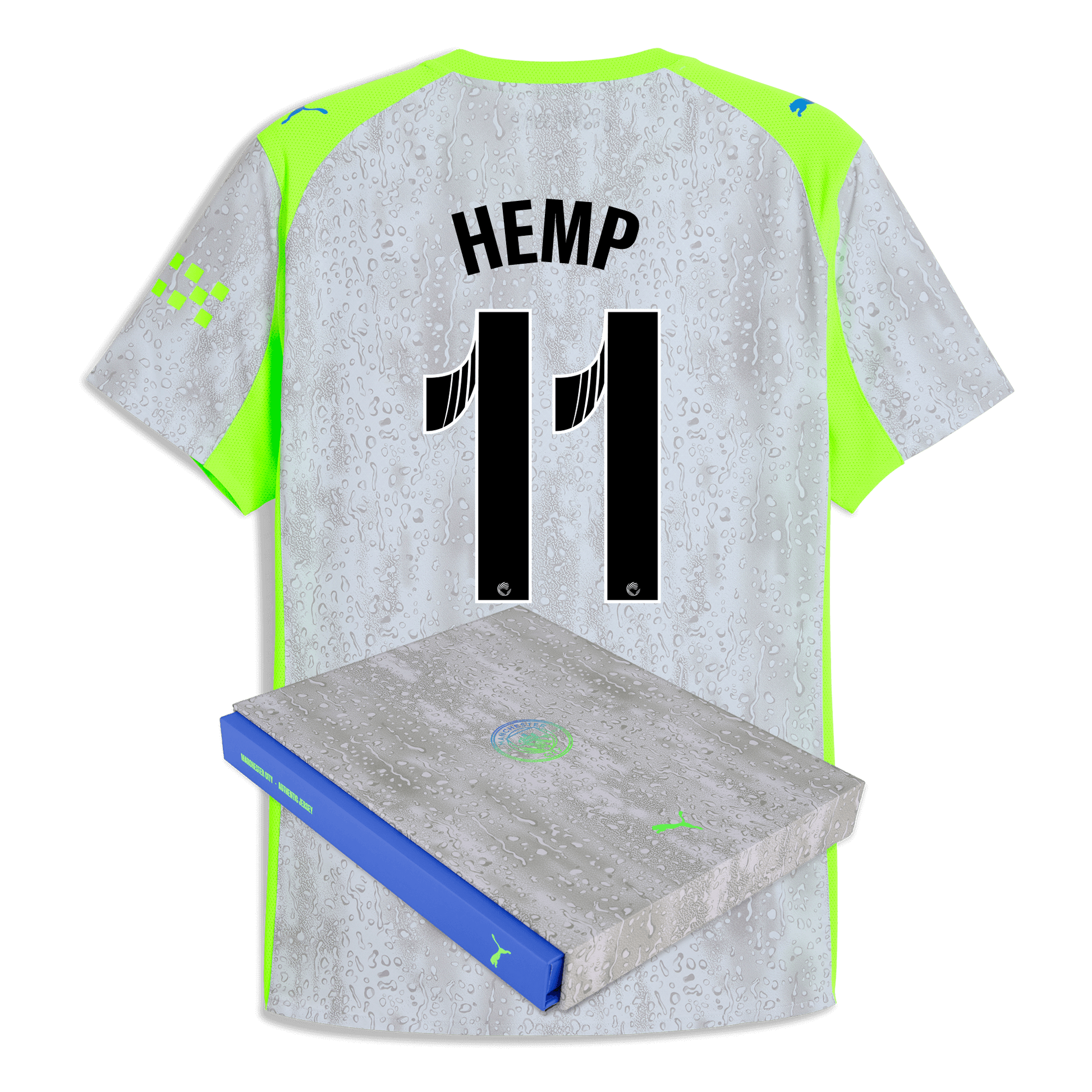 Manchester City Third Authentic Jersey 2025/26 With HEMP 11 Printing in Gift Box