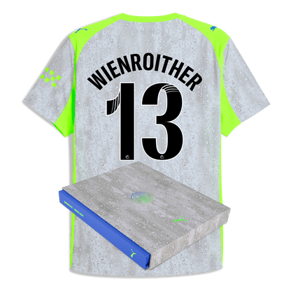 Manchester City Third Authentic Jersey 2025/26 With WIENROITHER 13 Printing in Gift Box