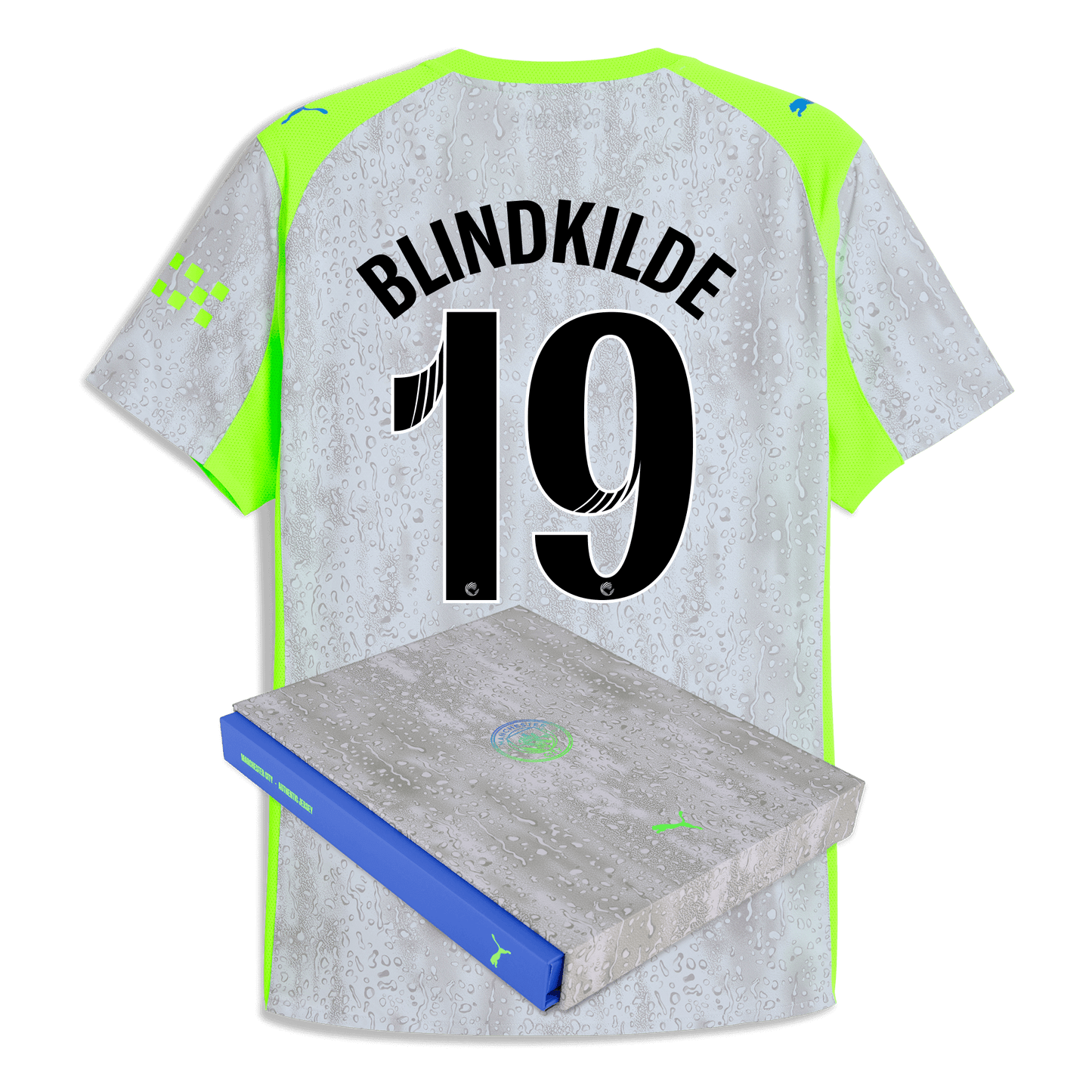 Manchester City Third Authentic Jersey 2025/26 With BLINDKILDE 19 Printing in Gift Box