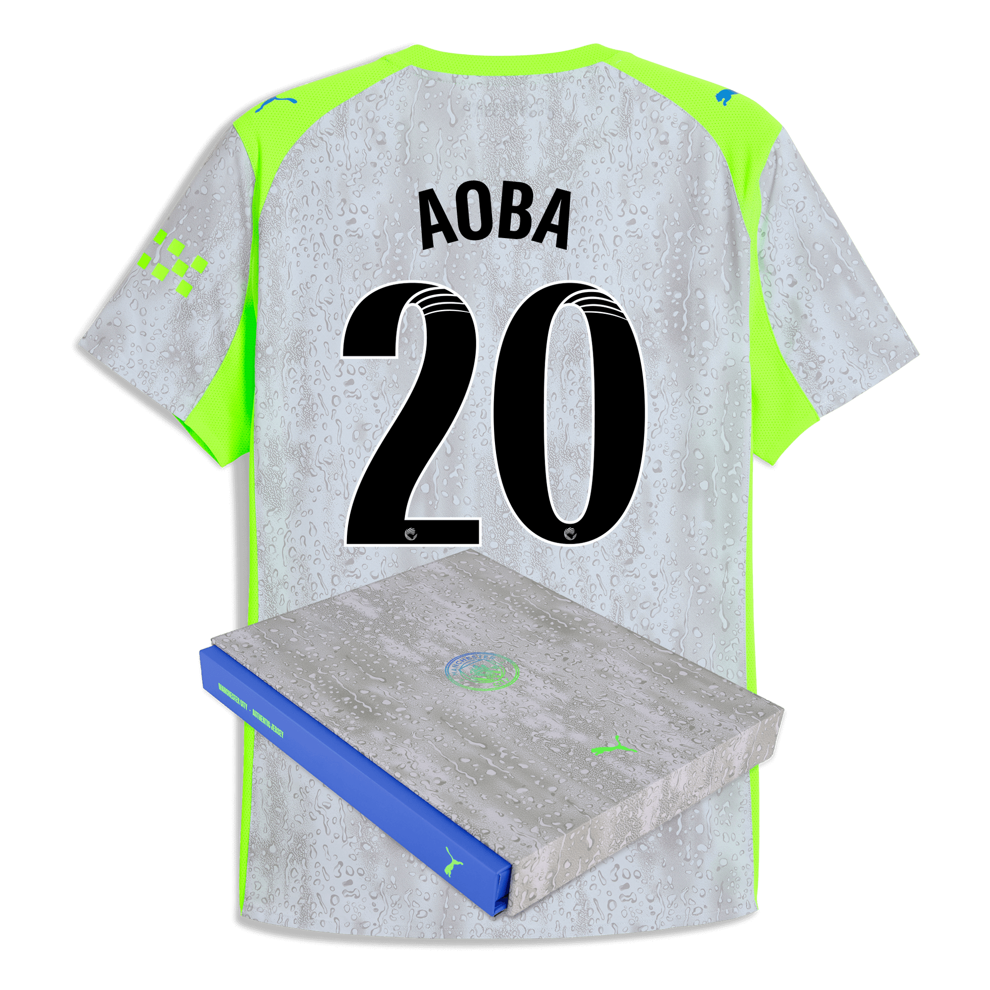 Manchester City Third Authentic Jersey 2025/26 With AOBA 20 Printing in Gift Box