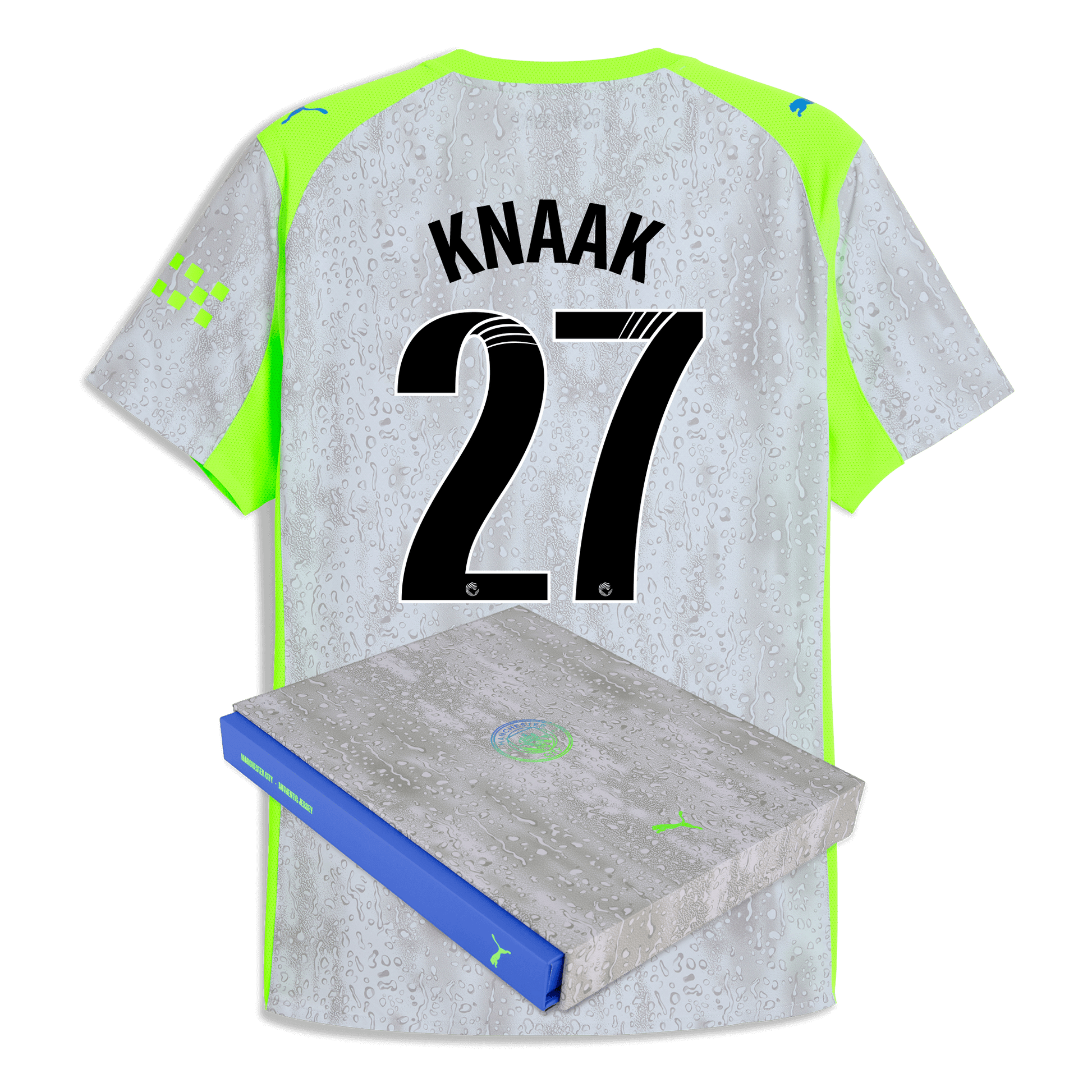 Manchester City Third Authentic Jersey 2025/26 With KNAAK 27 Printing in Gift Box