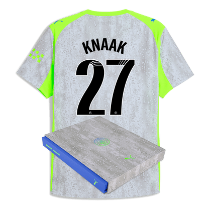 Manchester City Third Authentic Jersey 2025/26 With KNAAK 27 Printing in Gift Box