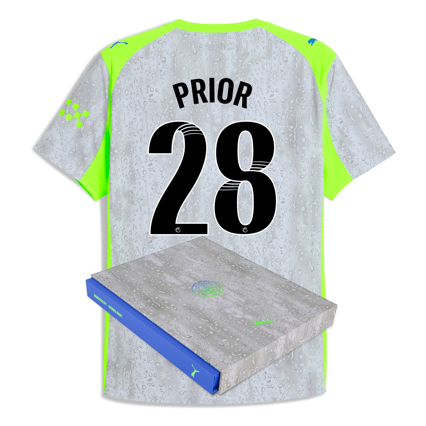 Manchester City Third Authentic Jersey 2025/26 With PRIOR 28 Printing in Gift Box