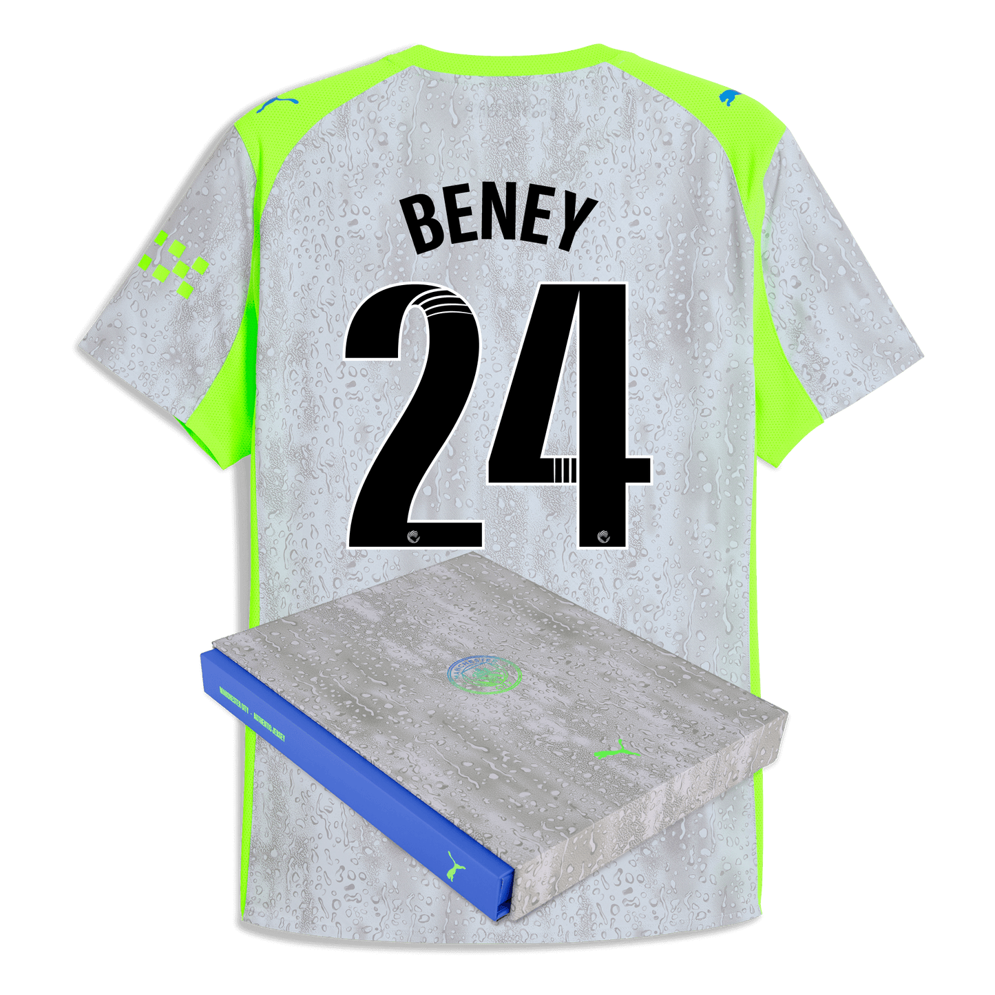 Manchester City Third Authentic Jersey 2025/26 With BENEY 24 Printing in Gift Box