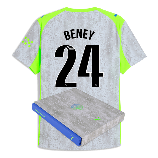 Manchester City Third Authentic Jersey 2025/26 With BENEY 24 Printing in Gift Box