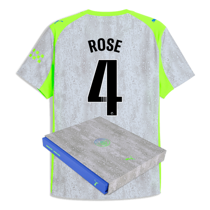 Manchester City Third Authentic Jersey 2025/26 With ROSE 4 Printing in Gift Box