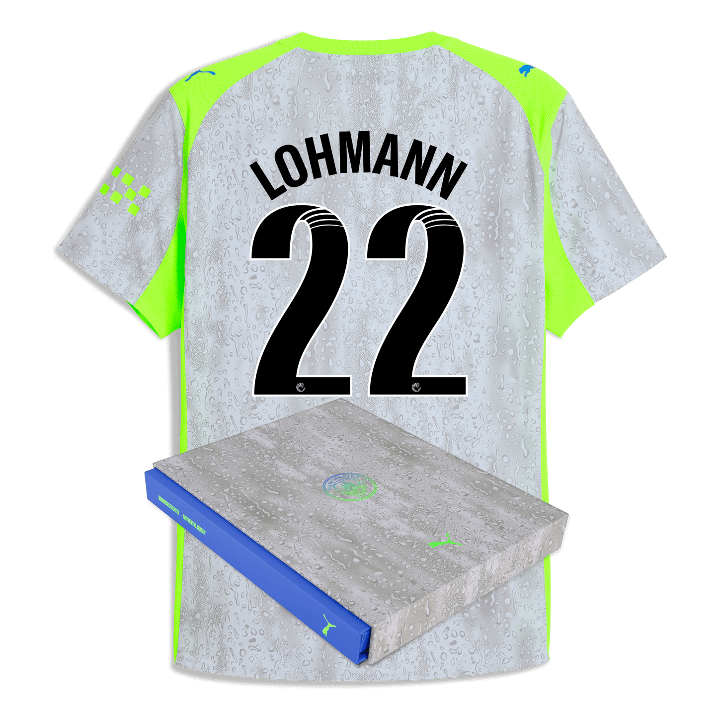 Manchester City Third Authentic Jersey 2025/26 With LOHMANN 22 Printing in Gift Box