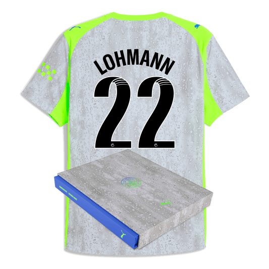 Manchester City Third Authentic Jersey 2025/26 With LOHMANN 22 Printing in Gift Box