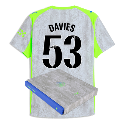 Manchester City Third Authentic Jersey 2025/26 With DAVIES 53 Printing in Gift Box