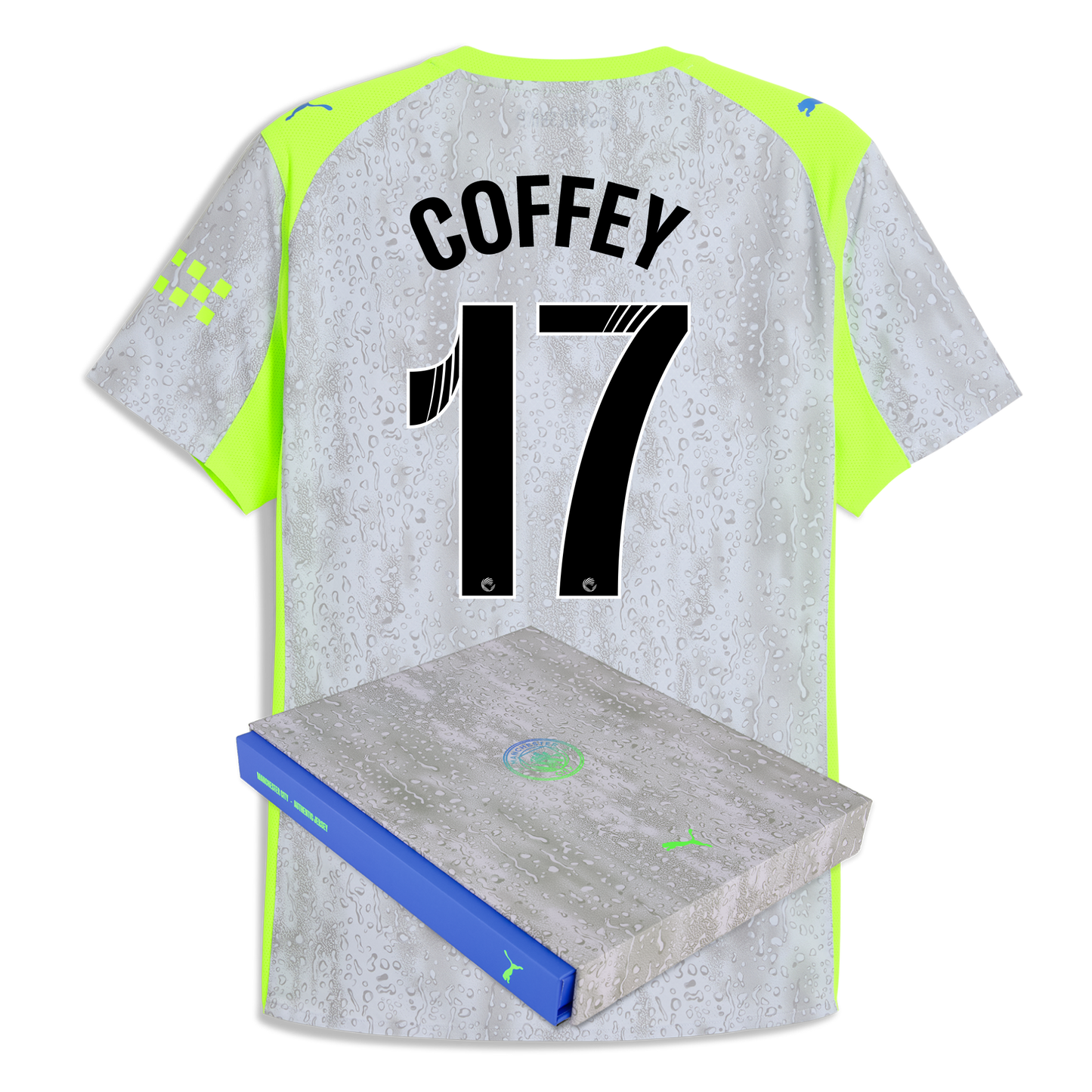 Manchester City Third Authentic Jersey 2025/26 With COFFEY 17 Printing in Gift Box