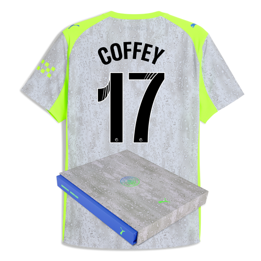 Manchester City Third Authentic Jersey 2025/26 With COFFEY 17 Printing in Gift Box