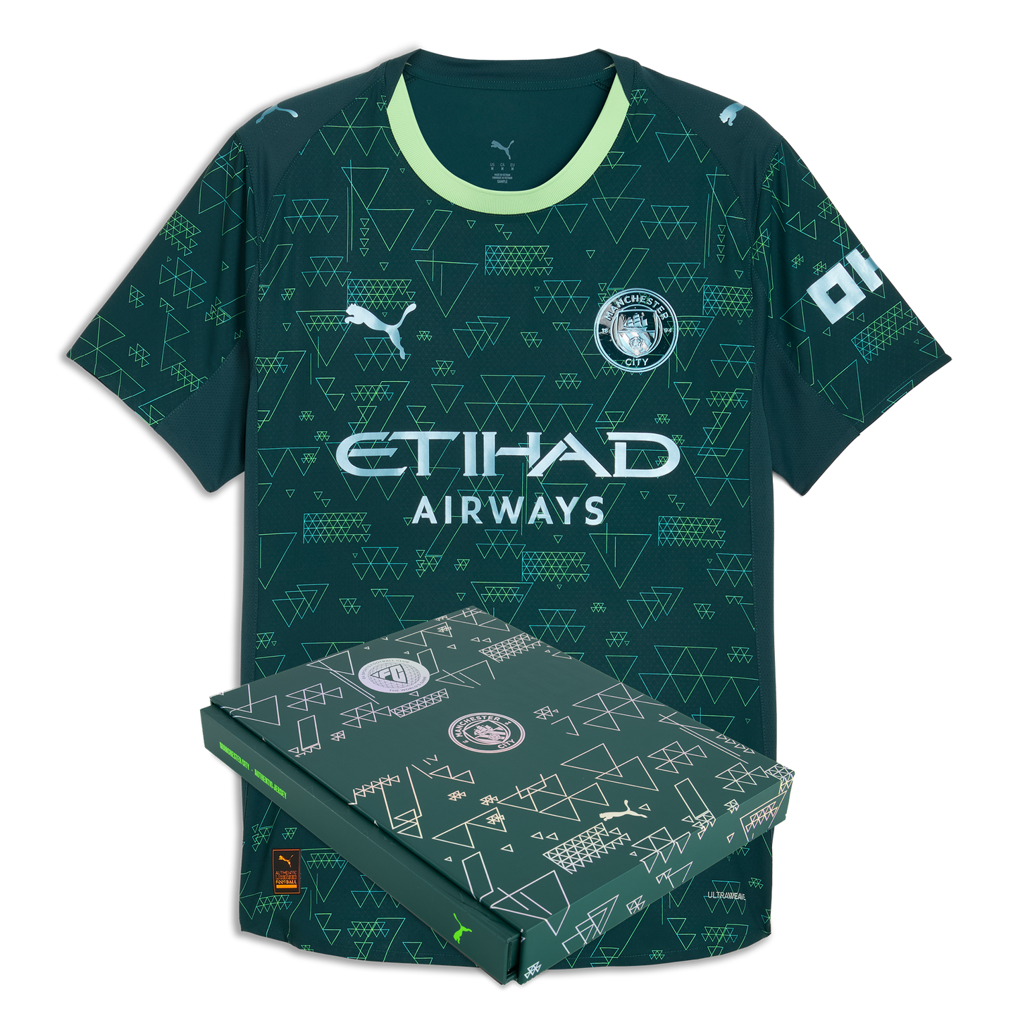 Manchester City EA SPORTS FC Authentic Jersey 2025/26 With KEROLIN 14 Printing in Gift Box
