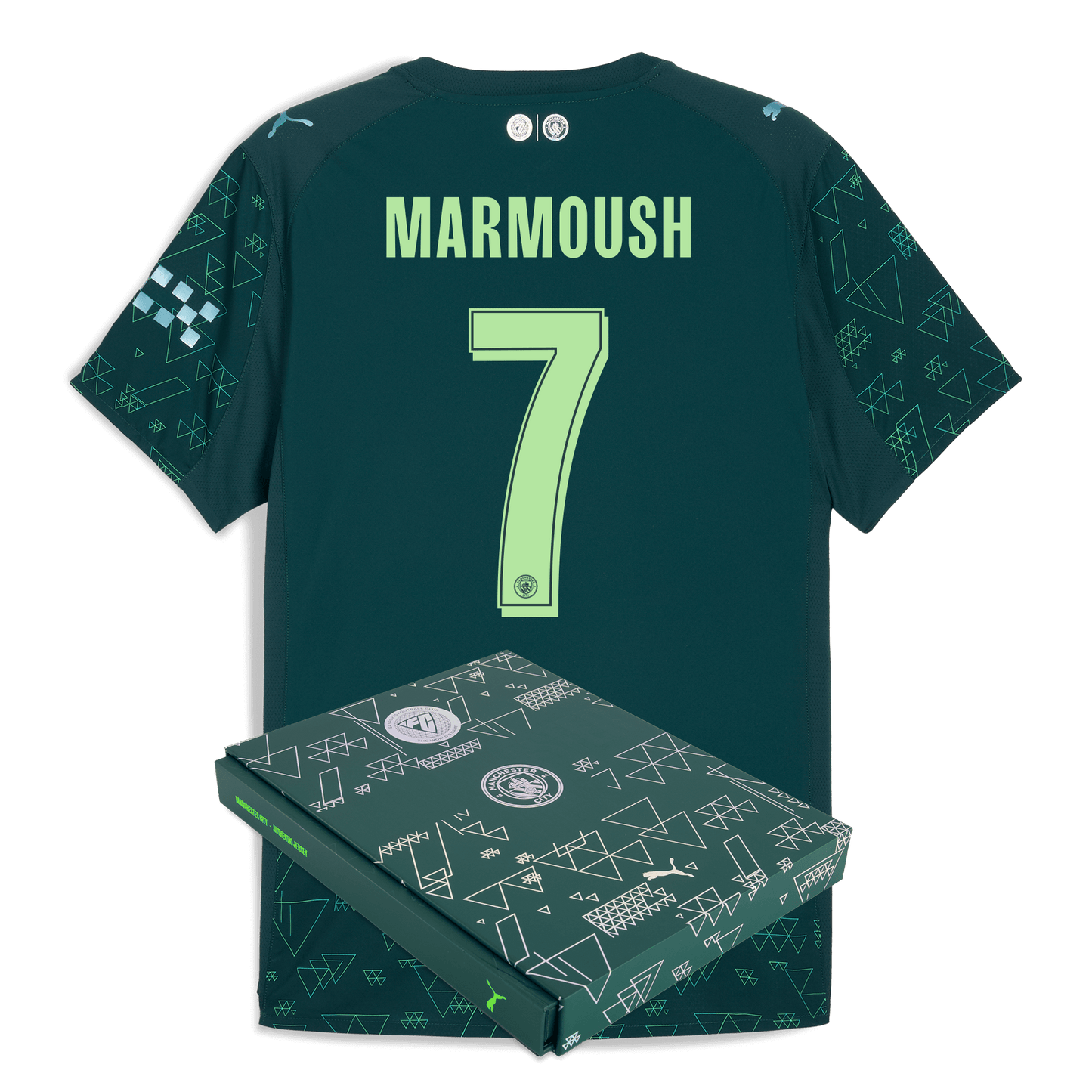 Manchester City Authentic EA SPORTS FC Jersey 2025/26 With MARMOUSH 7 Printing