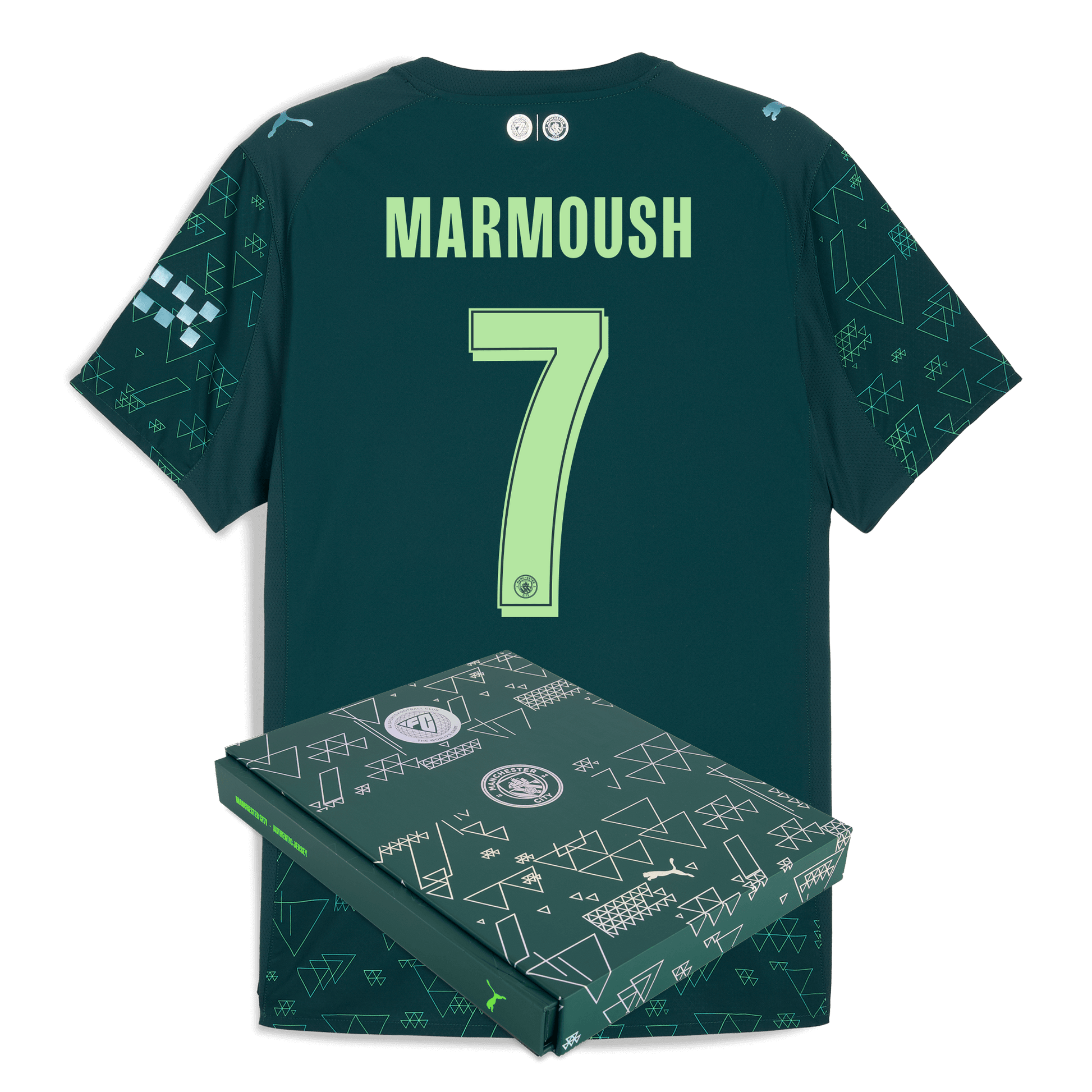 Manchester City Authentic EA SPORTS FC Jersey 2025/26 With MARMOUSH 7 Printing