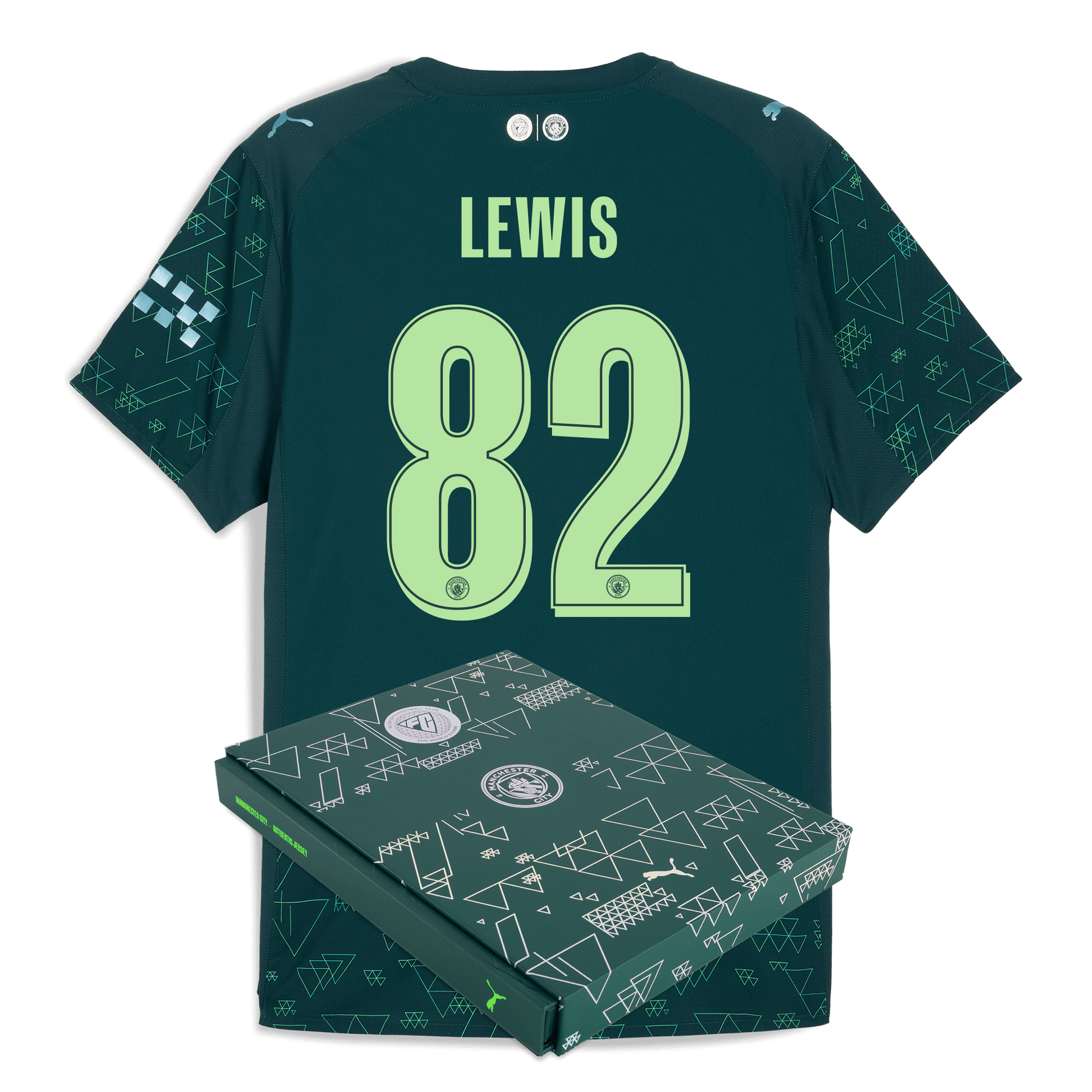 Manchester City Authentic EA SPORTS FC Jersey 2025/26 With LEWIS 82 Printing